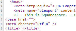 Squarespace im Code