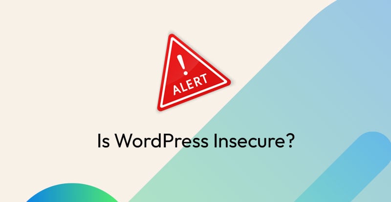 Is wordpress insecure with a red triangle alert sign