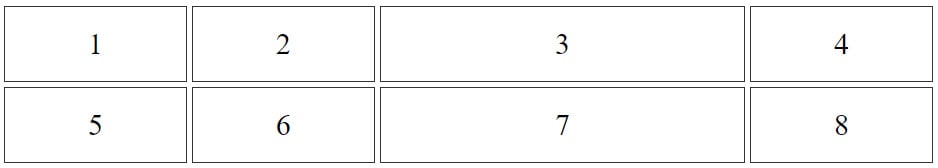 4 columns using 1fr and 2fr