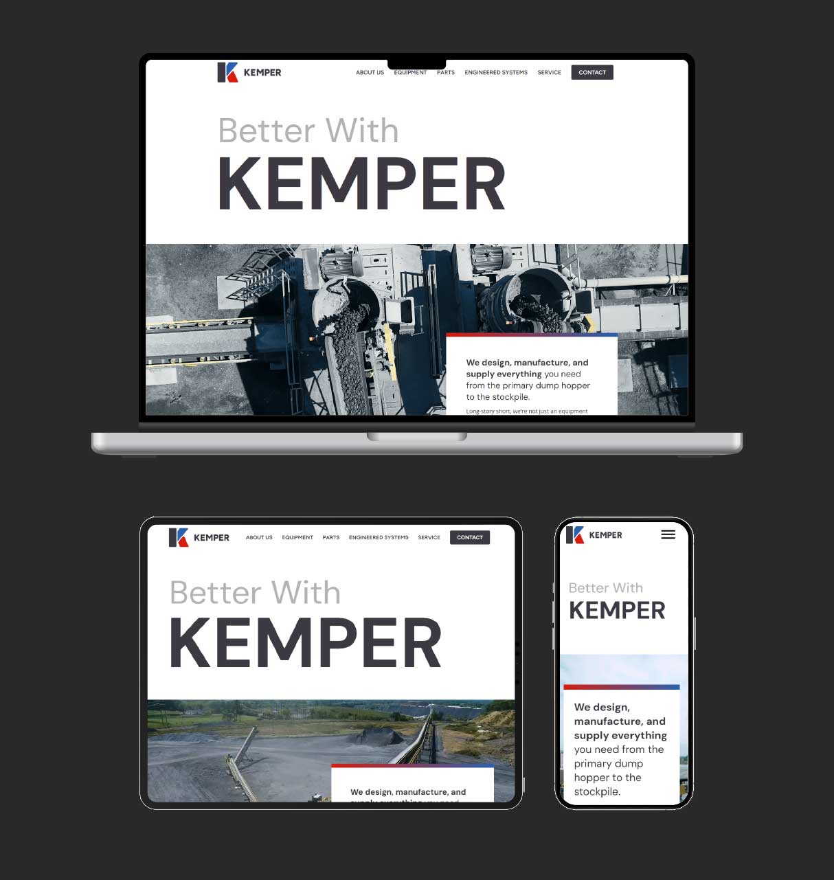 Kemper's website in devices
