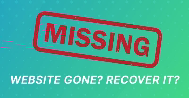 Missing sign with text that reads website gone? recover it?