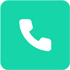 White phone icon with green background