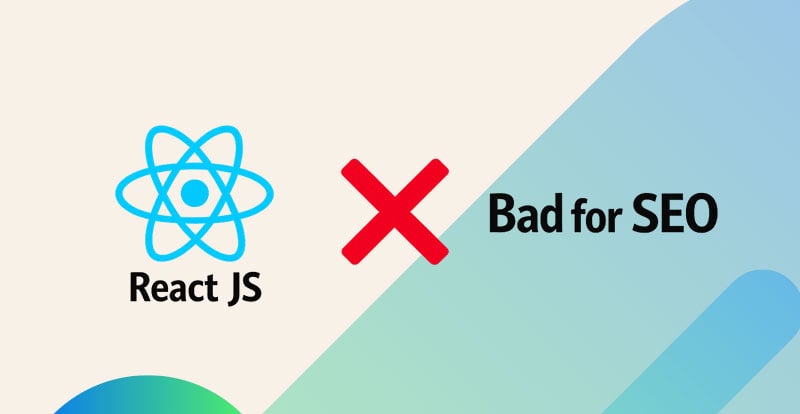 React logo with text bad for seo