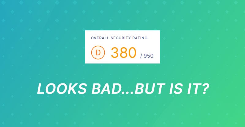 Overall security score of 350/950. Looks bad but it is?